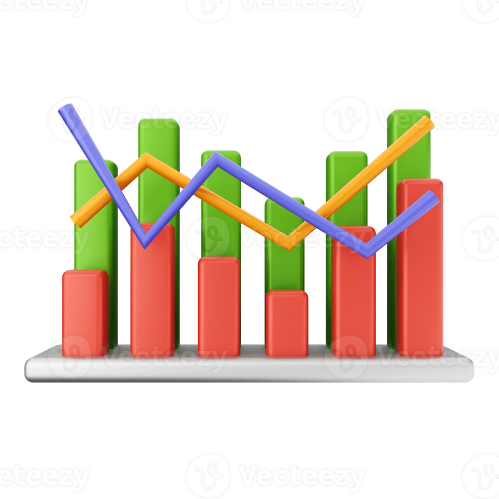 An icon of a graph chart with a bar chart png