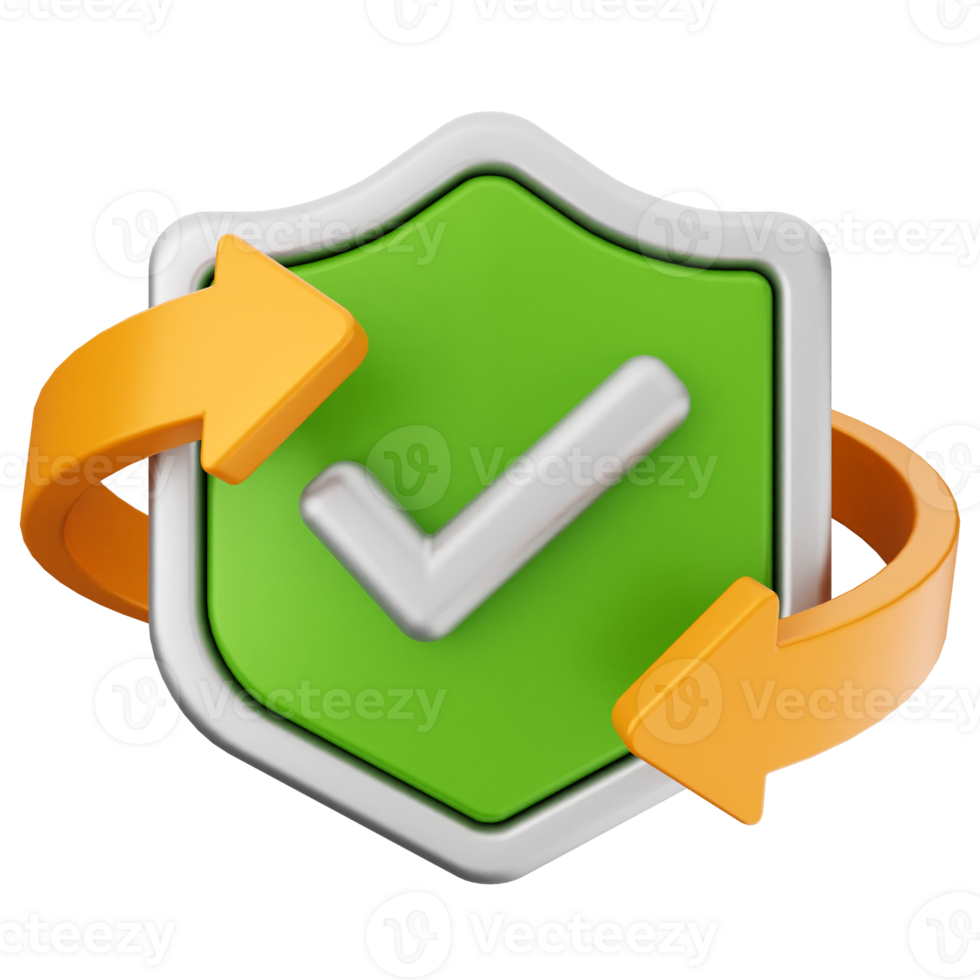 A green shield with an arrow pointing to it png