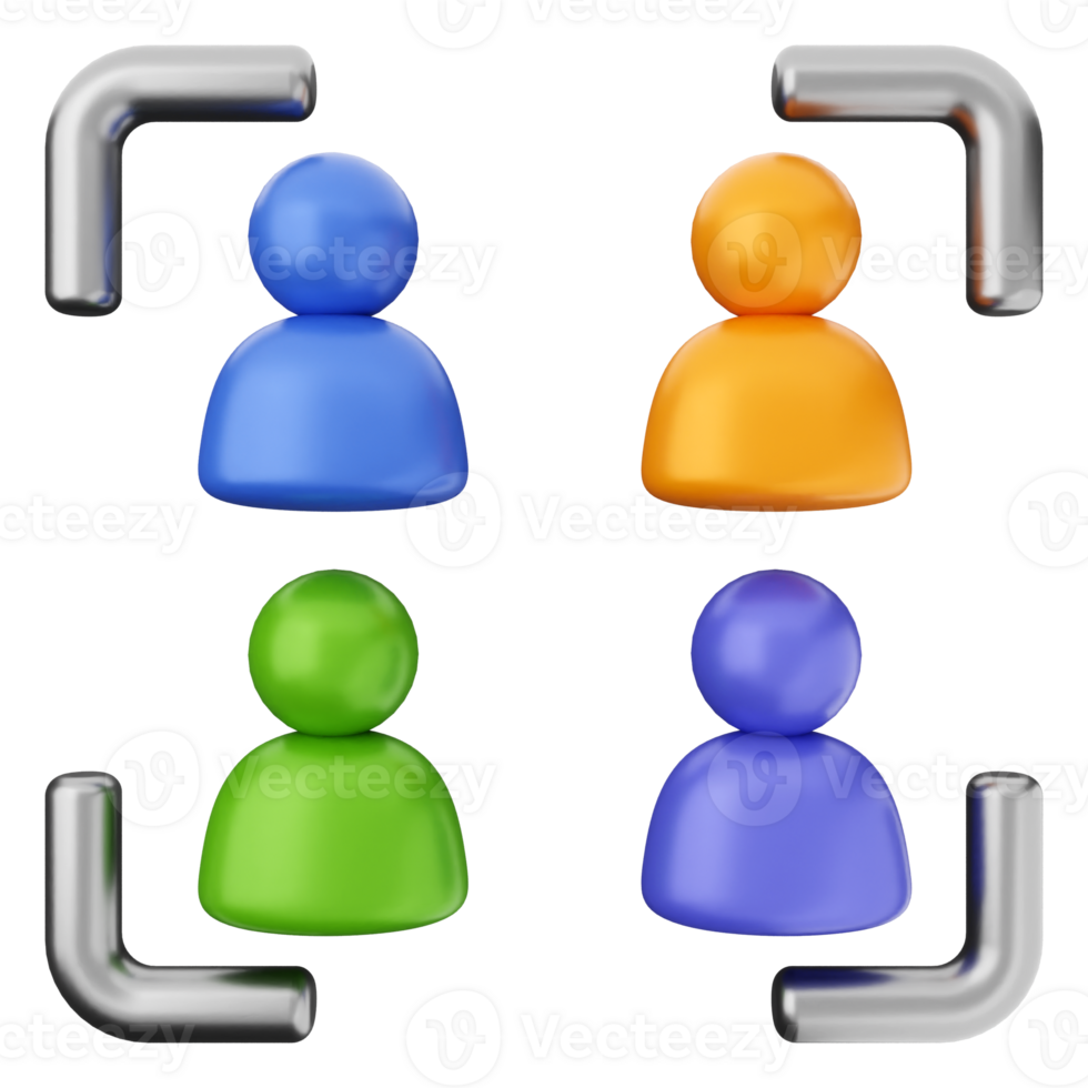 Three people are shown in a group of four png