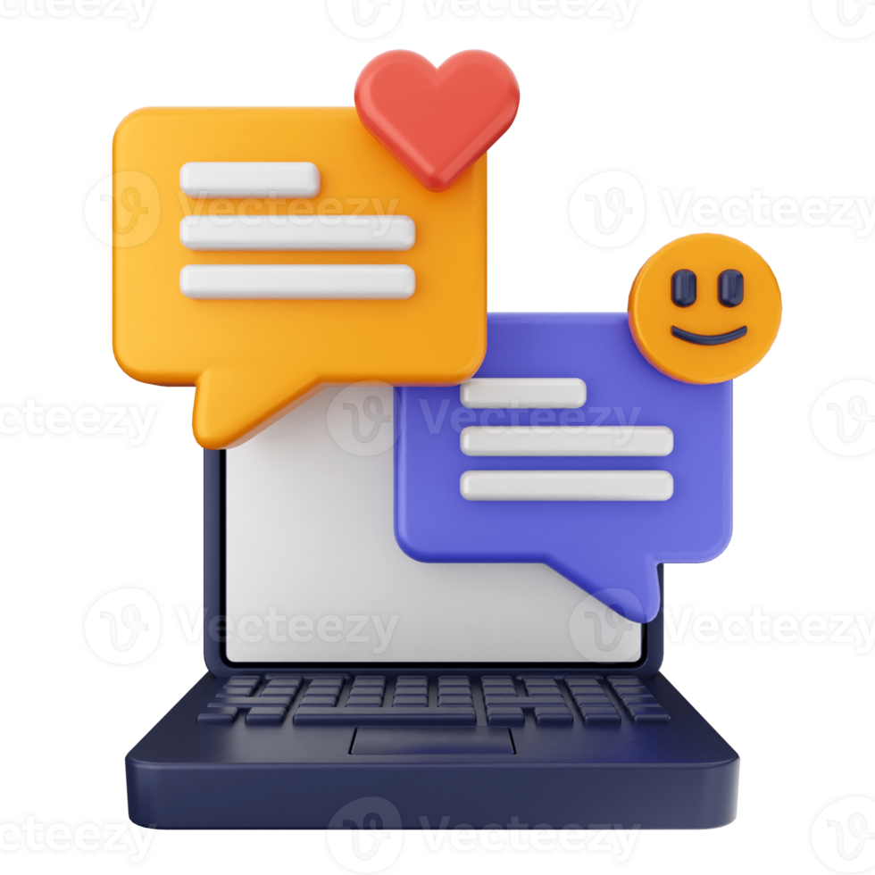 Chat with your friends on your laptop png
