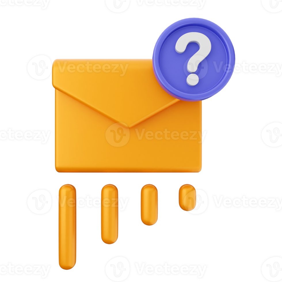 Mail icon with question mark png