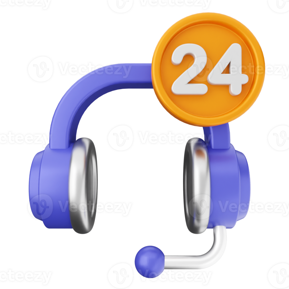 A headset with the number 24 and a phone png