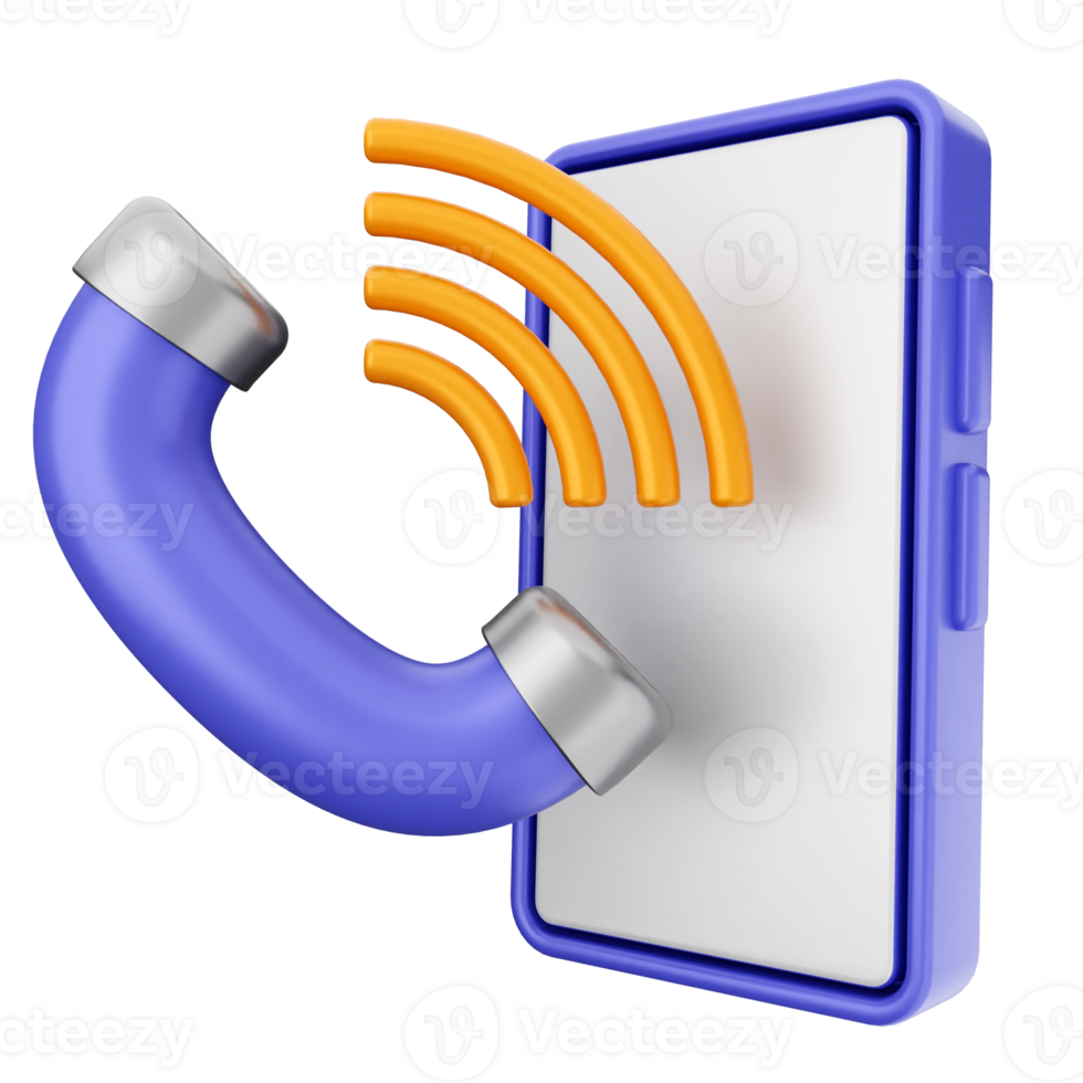 Mobile phone with phone call icon png