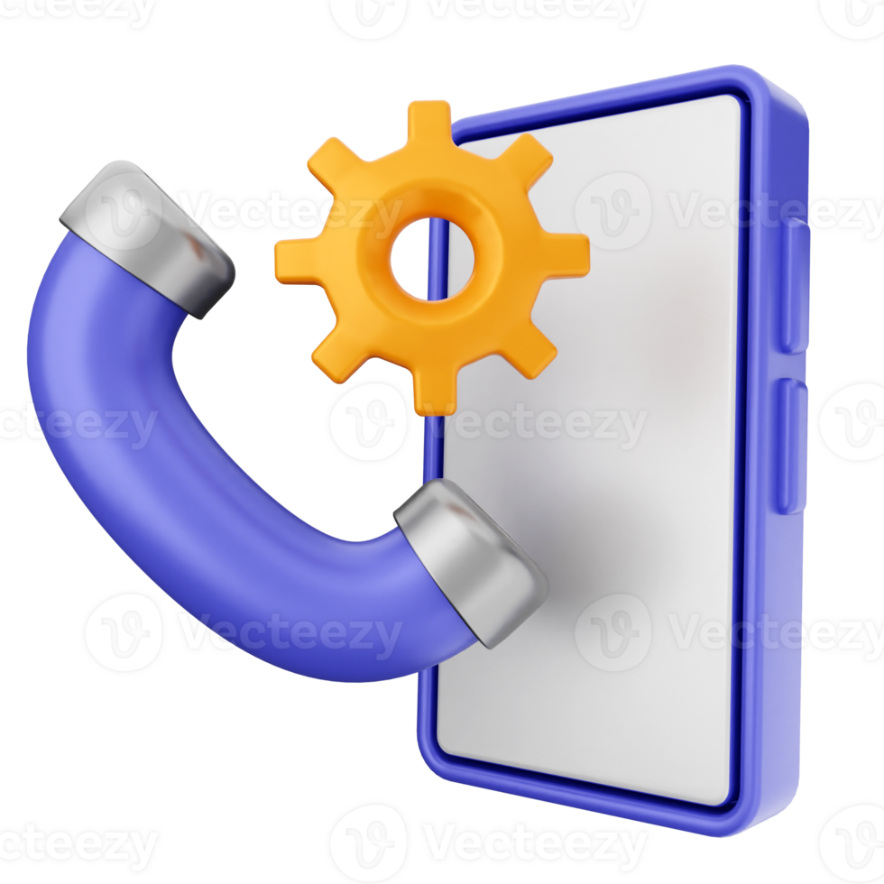 A phone with a gear wheel and a gear wheel png