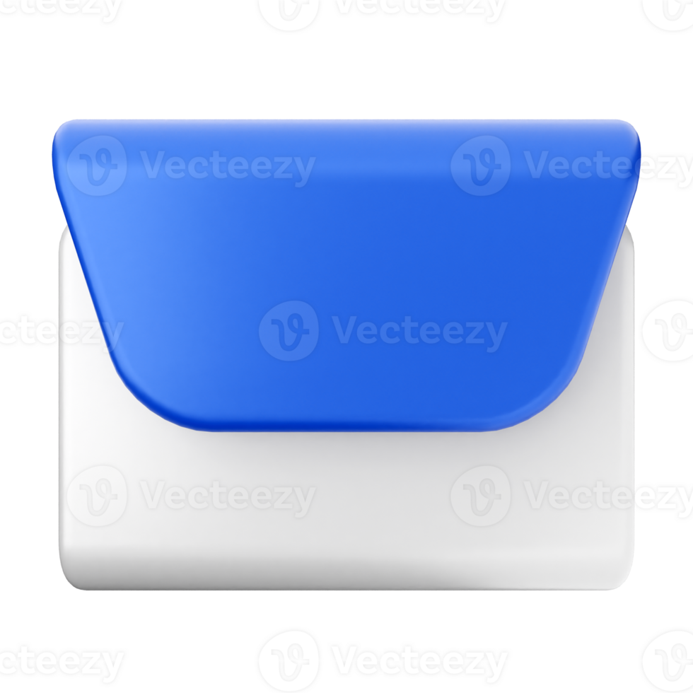 A blue and white envelope icon on a black background png