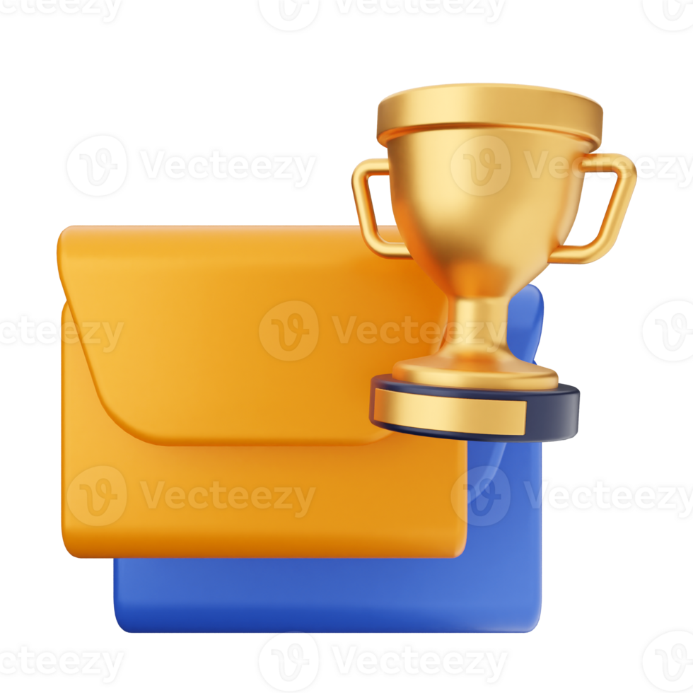 The mail app icon with a gold trophy png
