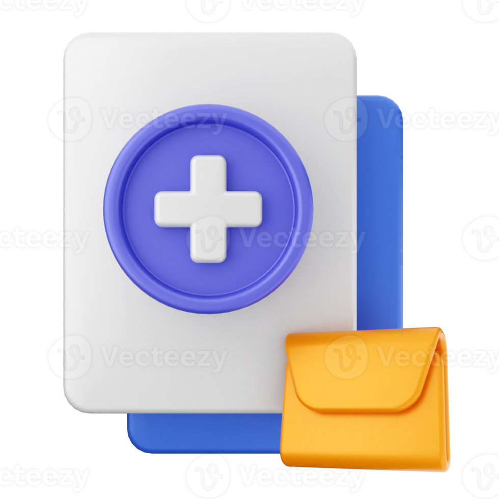 A white envelope with a blue cross on it png