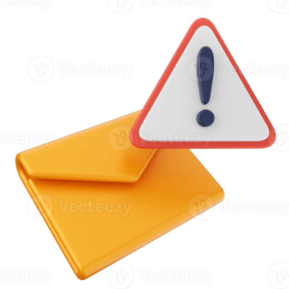 An envelope with a warning sign and an envelope png