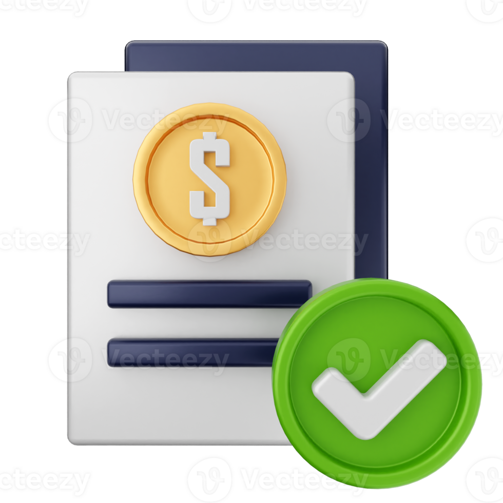 A check and dollar sign icon with a green tick png