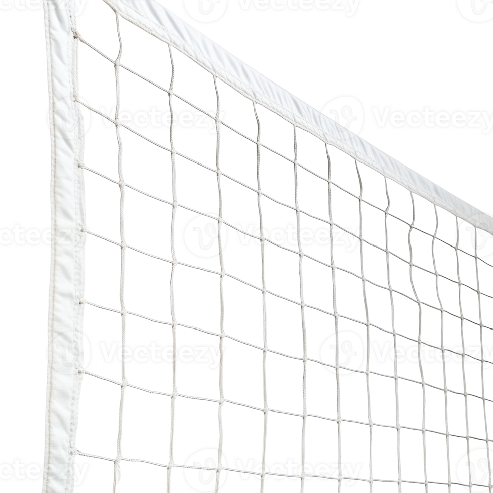 Crisp White Volleyball Net on transparent background. png