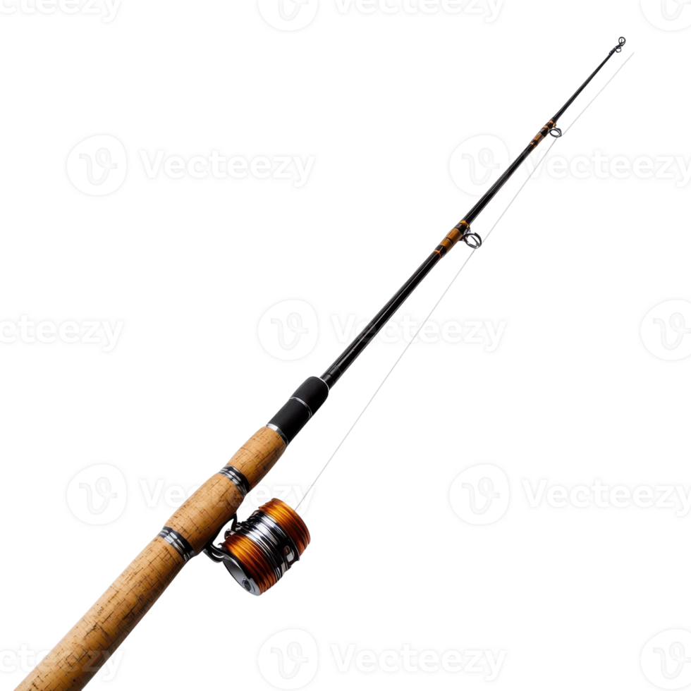 Fishing Rod on White Background on transparent background. png