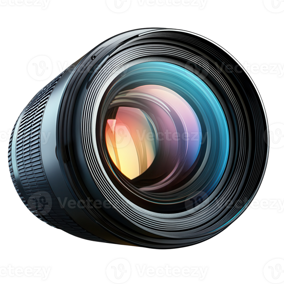 Camera Lens Intricate Details on transparent background. png