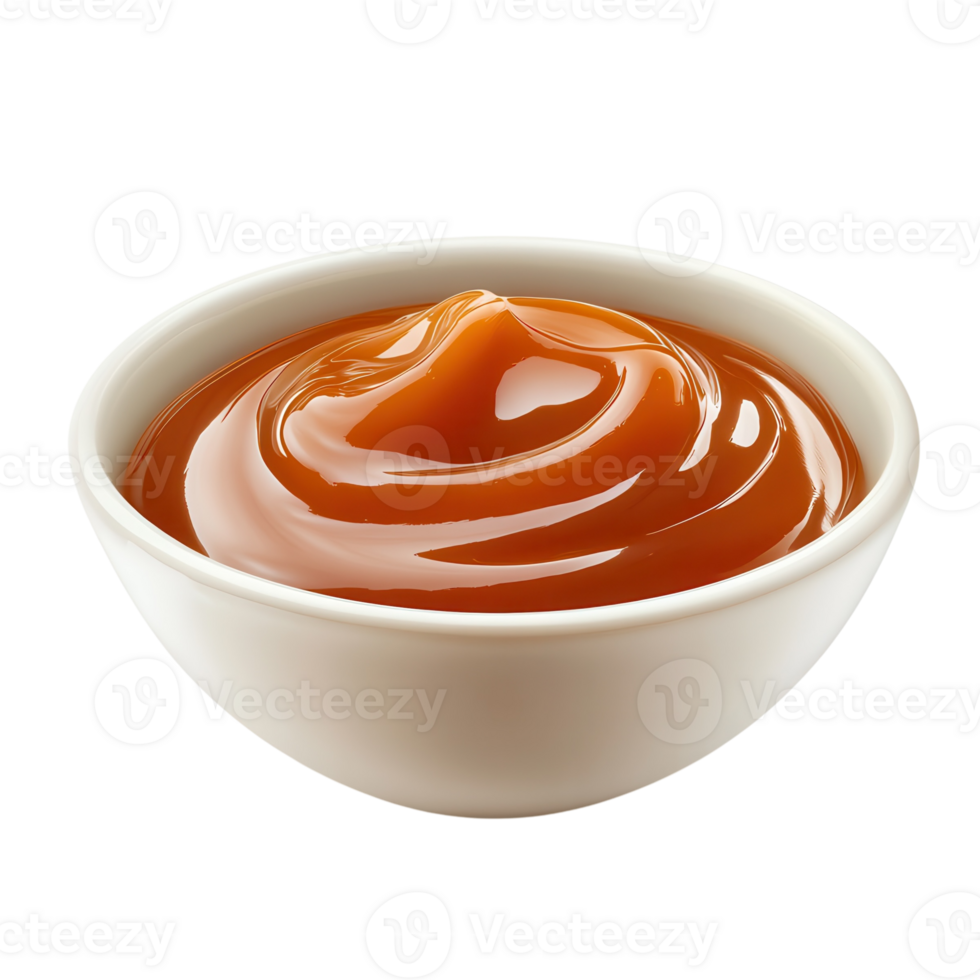 Sweet Caramel Sauce Drizzle on transparent background. png