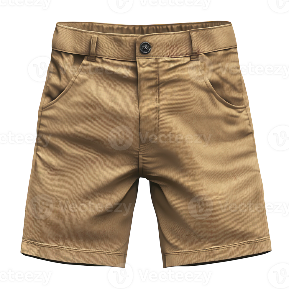 Khaki Shorts on Transparent Background on transparent background. png
