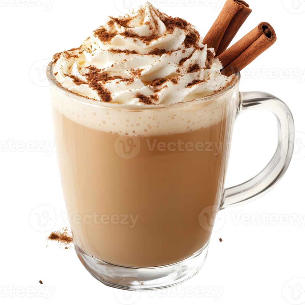Coffee Drink Whipped Cream on transparent background. png