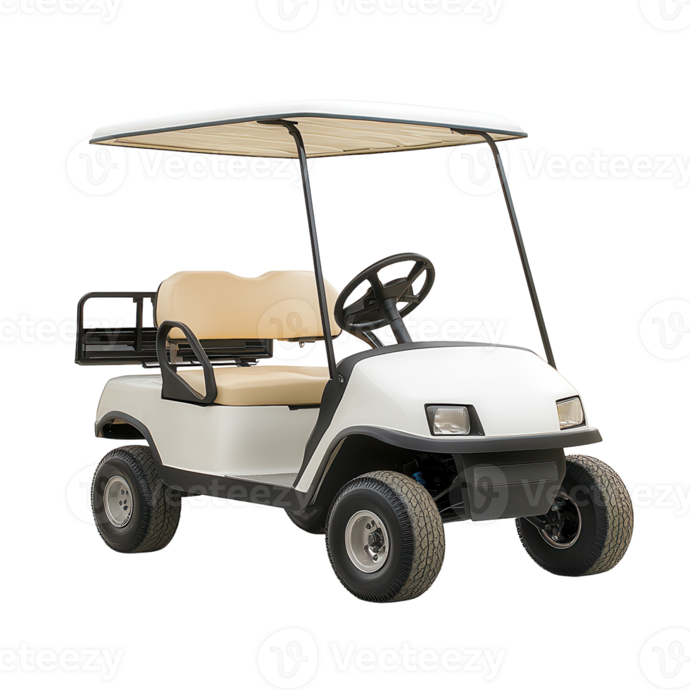 Isolated Golf Cart Mockup on transparent background. png