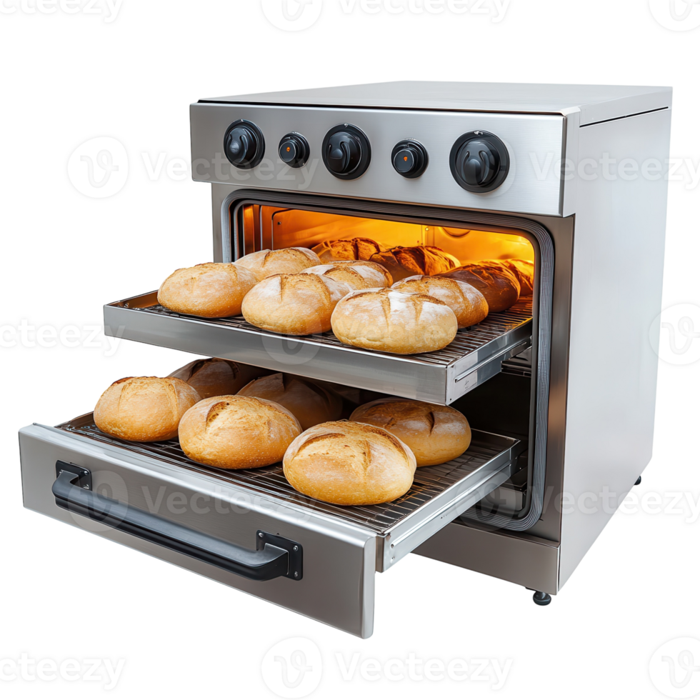 Artisan Bread Baking Process on transparent background. png