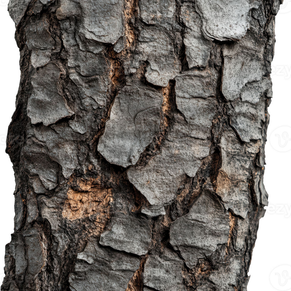 Tree Bark Texture Close Up on transparent background. png