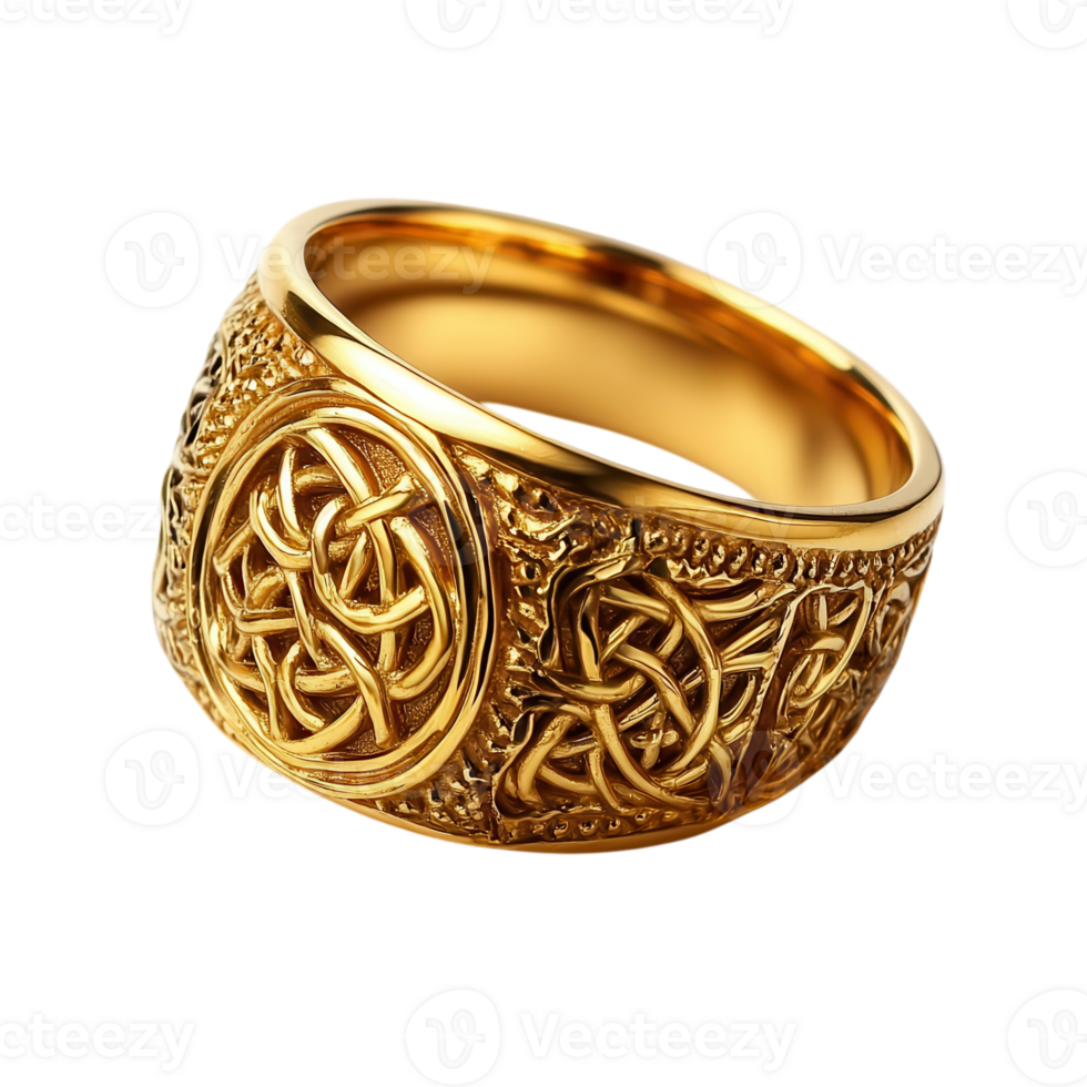 Celtic Knot Ring Elegant Design on transparent background. png