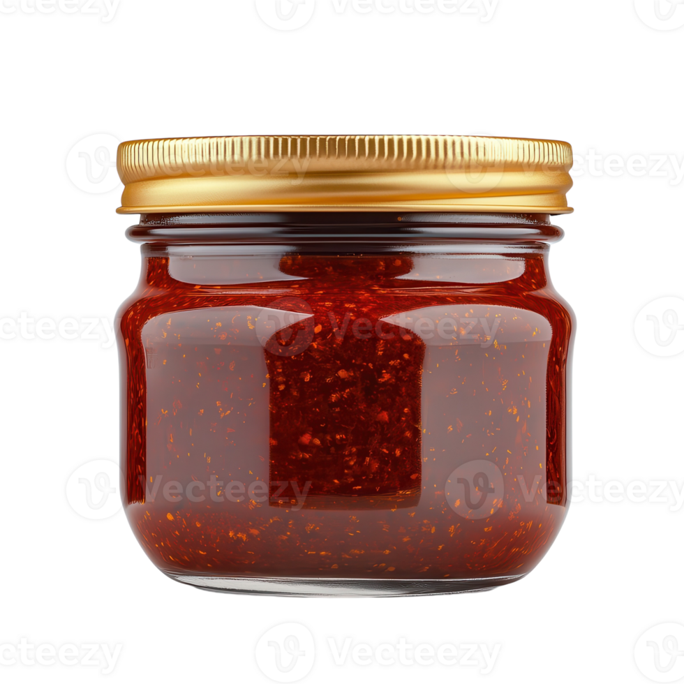 Spicy Gochujang Paste Jar on transparent background. png