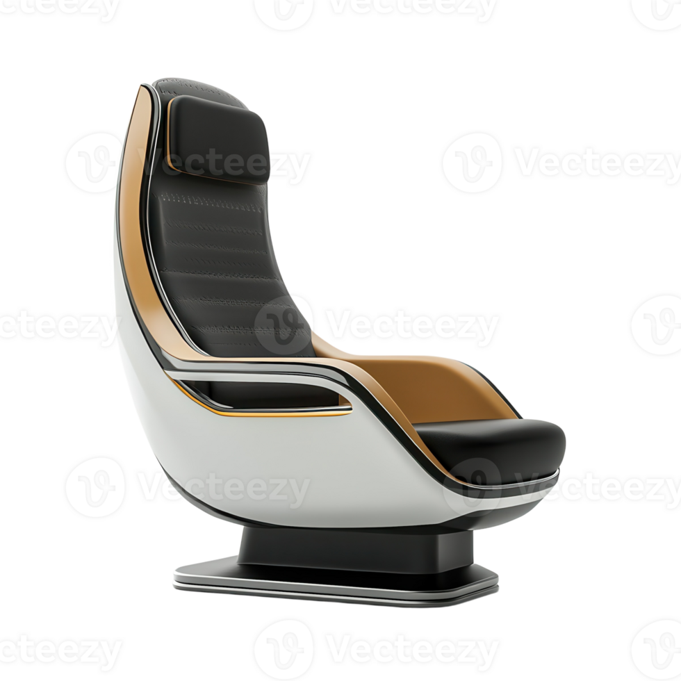 Sleek Modern Airplane Seat Design on transparent background. png