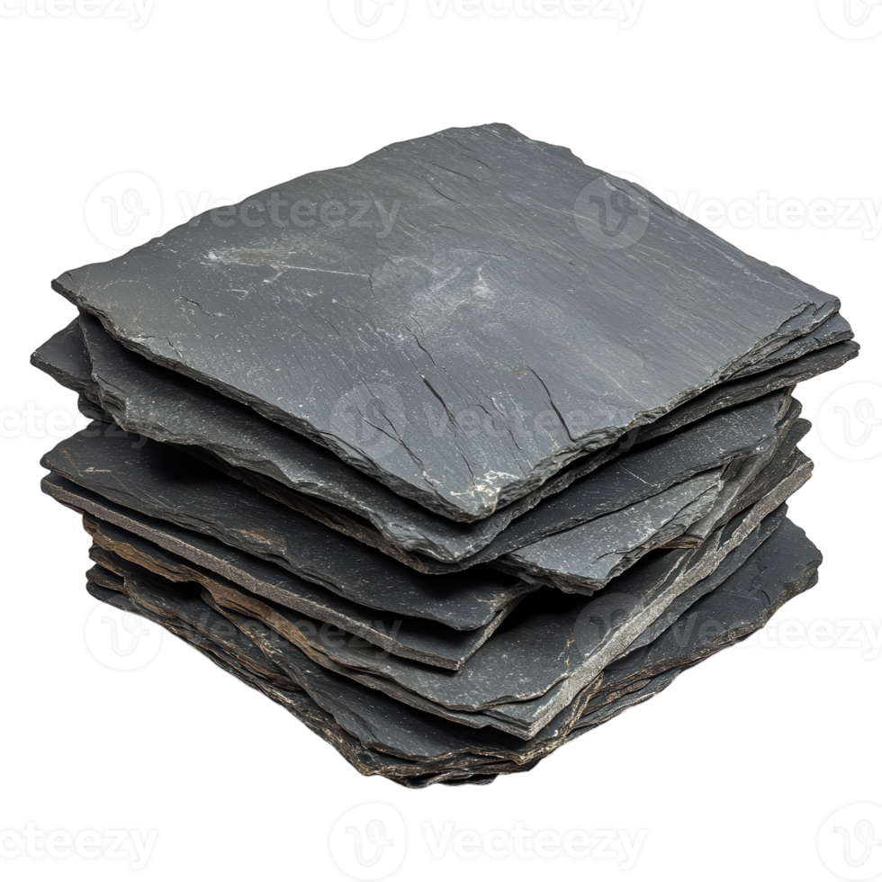 Natural Slate Tiles Texture on transparent background. png