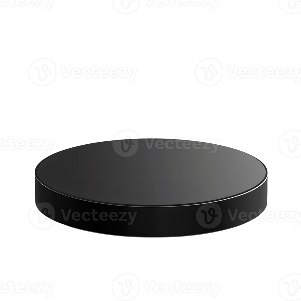 Black Podium Display Mockup on transparent background. png