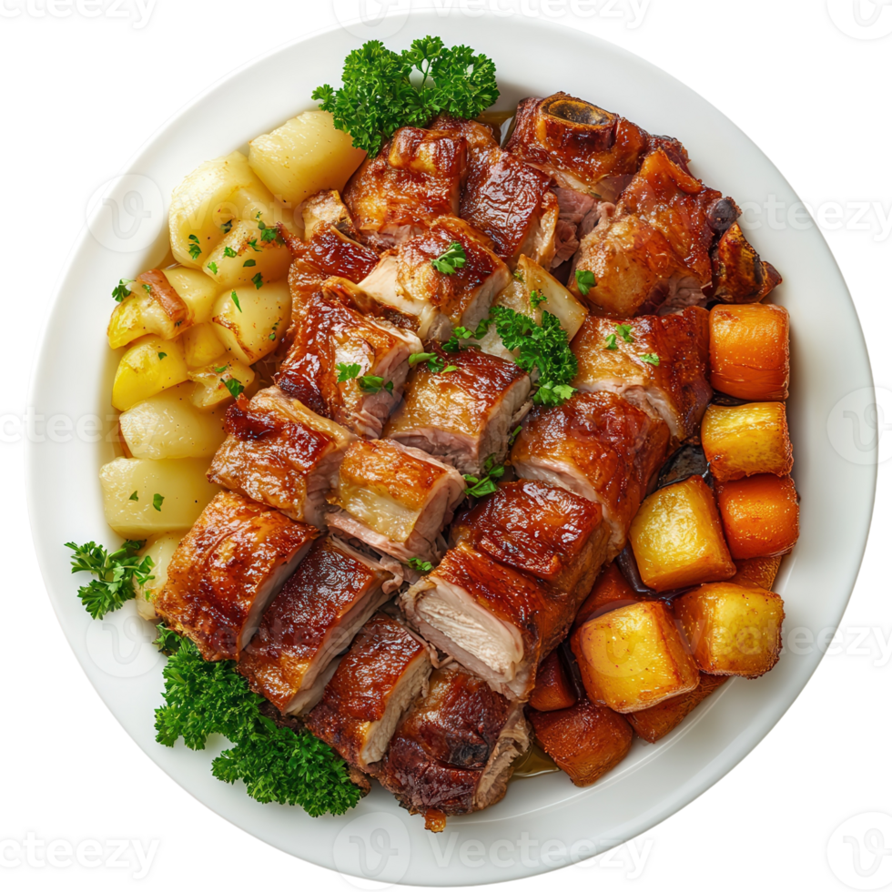 Delicious Filipino Lechon on transparent background. png