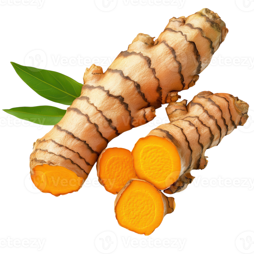 Turmeric Root Transparent Background on transparent background. png