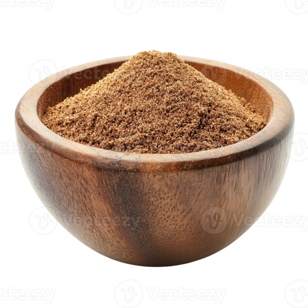 Spicy Chili Powder in Bowl on transparent background. png
