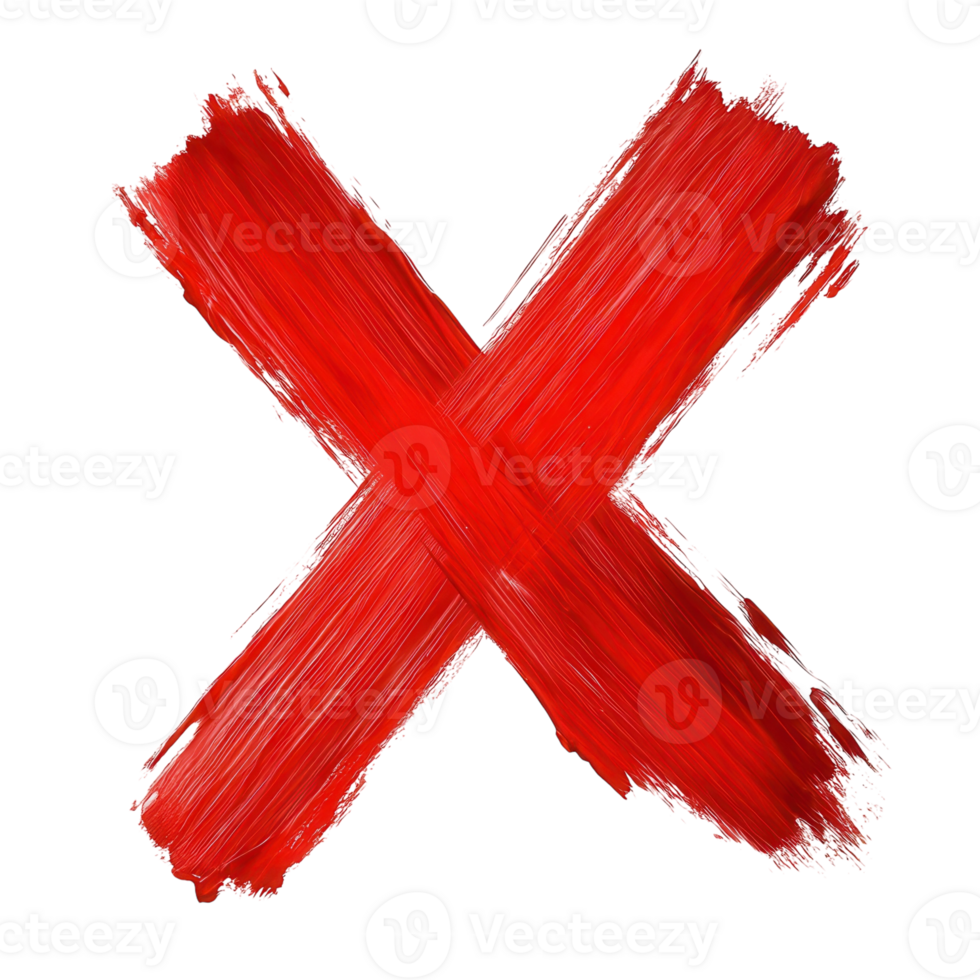 Red X Mark Transparent Background on transparent background. png