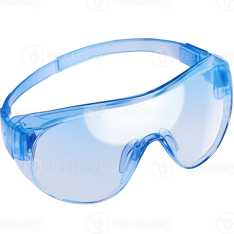 Safety Goggles Clear Protection on transparent background. png