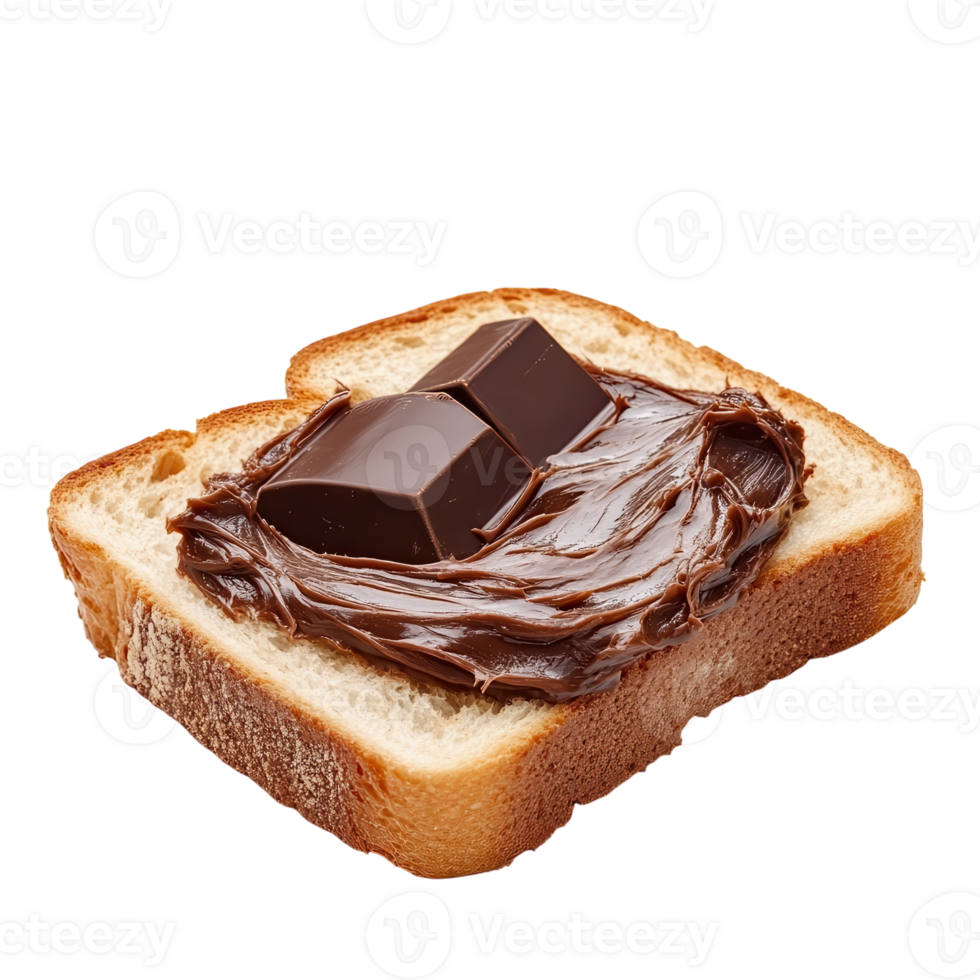 Delicious Chocolate Paste Bread on transparent background. png