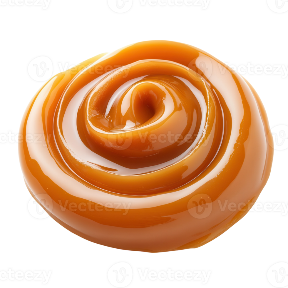 Sweet Caramel Swirl Candy on transparent background. png