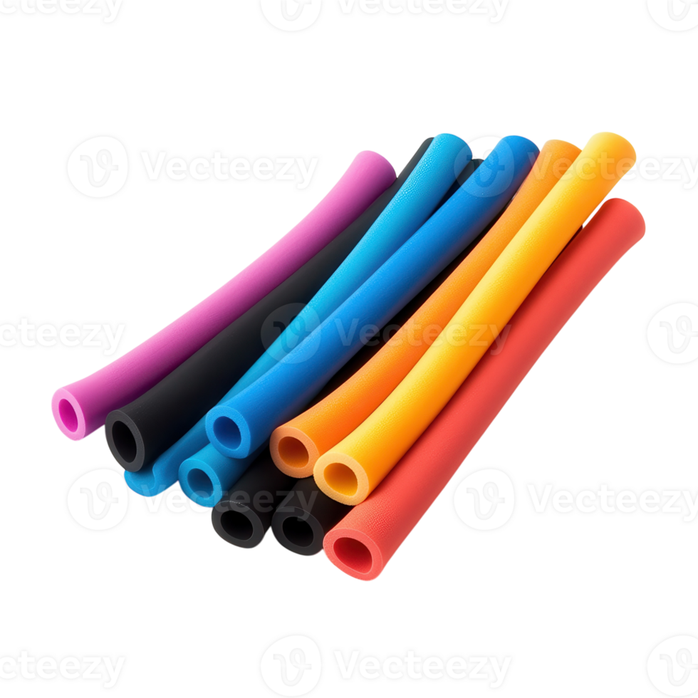 Flexible Rubber Tubes Design on transparent background. png