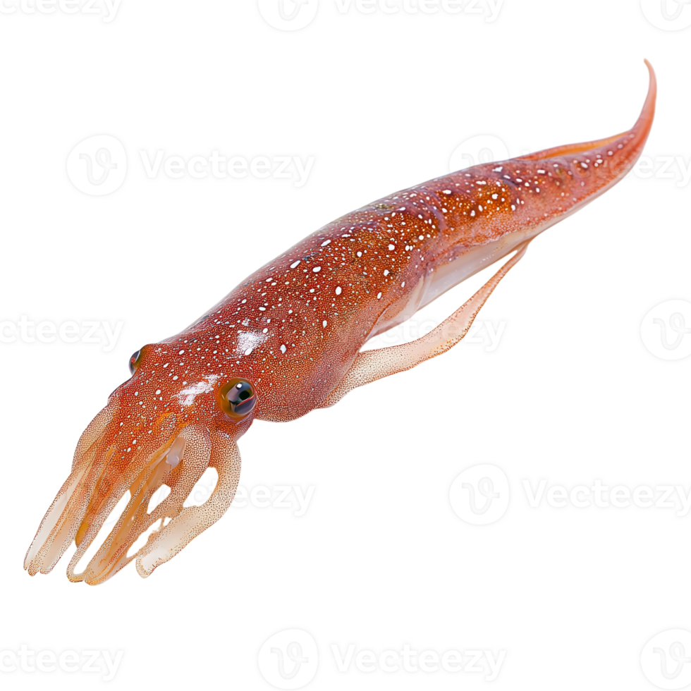Fresh Squid Tubes Clean Cuts on transparent background. png