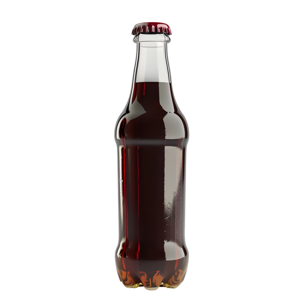 a bottle of cola is shown on a transparent background png