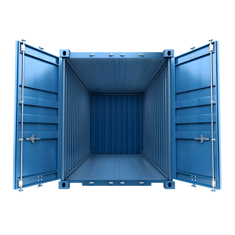 Empty Shipping Container Open isolated on transparent background png