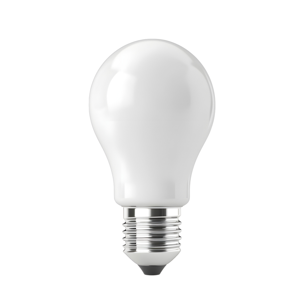 Modern White LED Light Bulb isolated on transparent background png