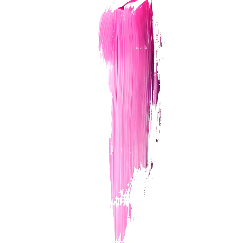Pink paint dripping from a brush isolated on transparent background png