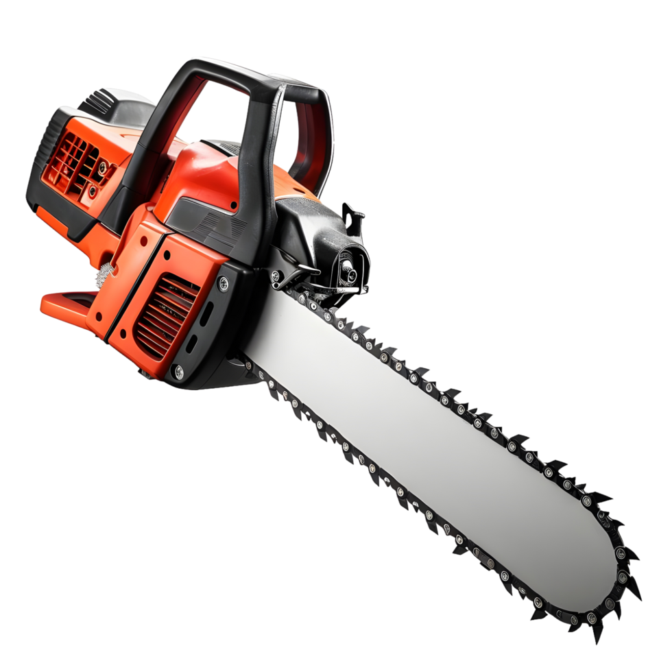 Powerful Chainsaw isolated on transparent background png