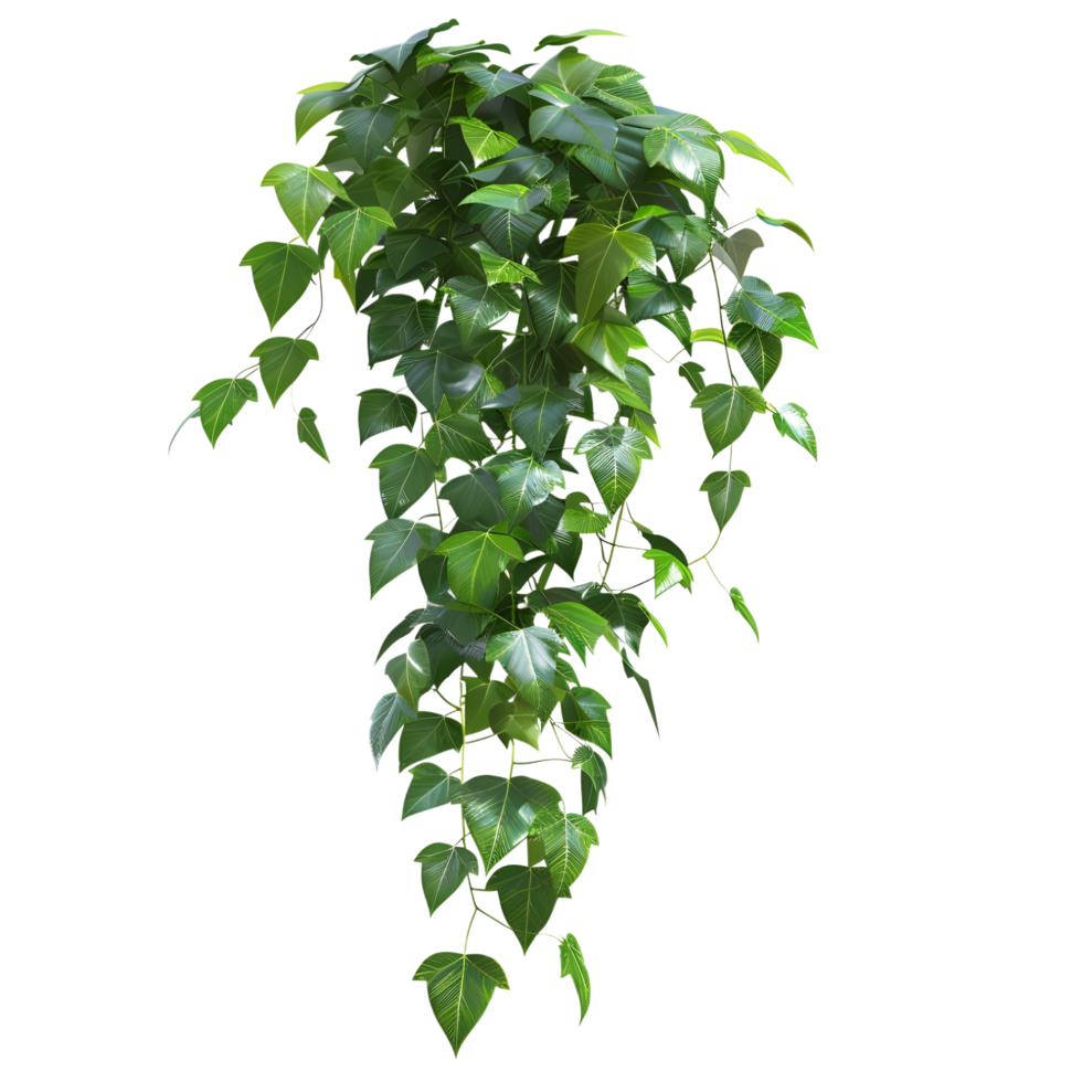 Lush Green Plant Hanging isolated on transparent background png