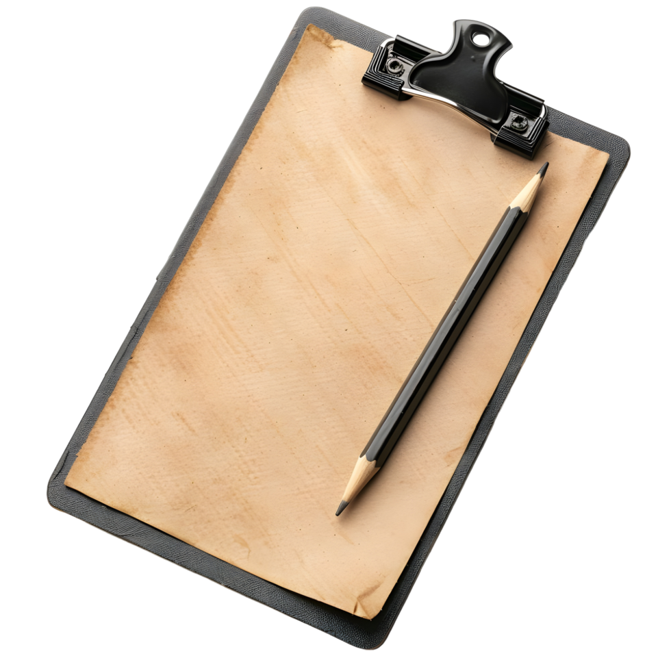 Clipboard with Pencil isolated on transparent background png