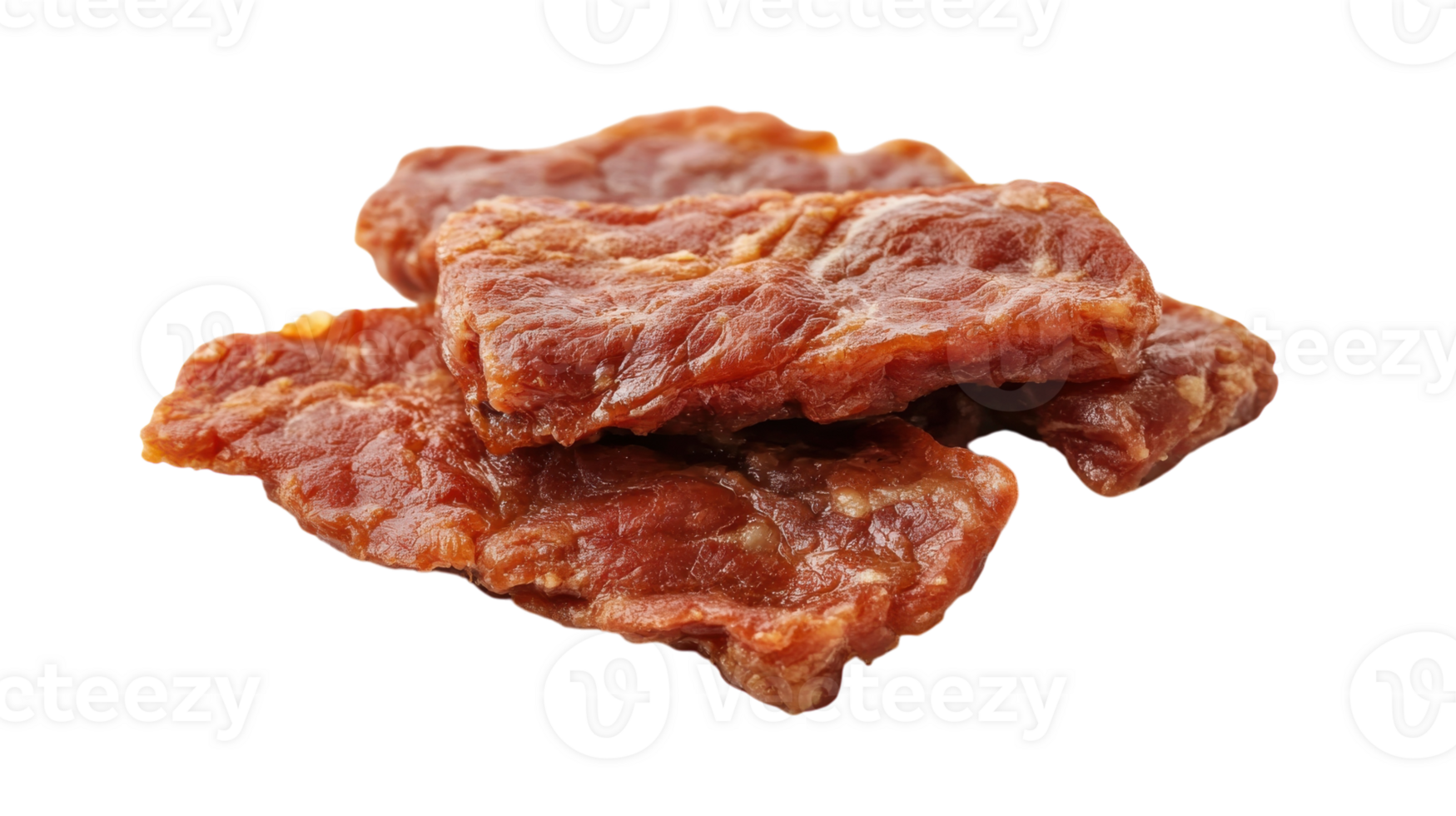 Dried and cured beef slices ready for snacking or adding to dishes enjoyed in various cuisines worldwide png