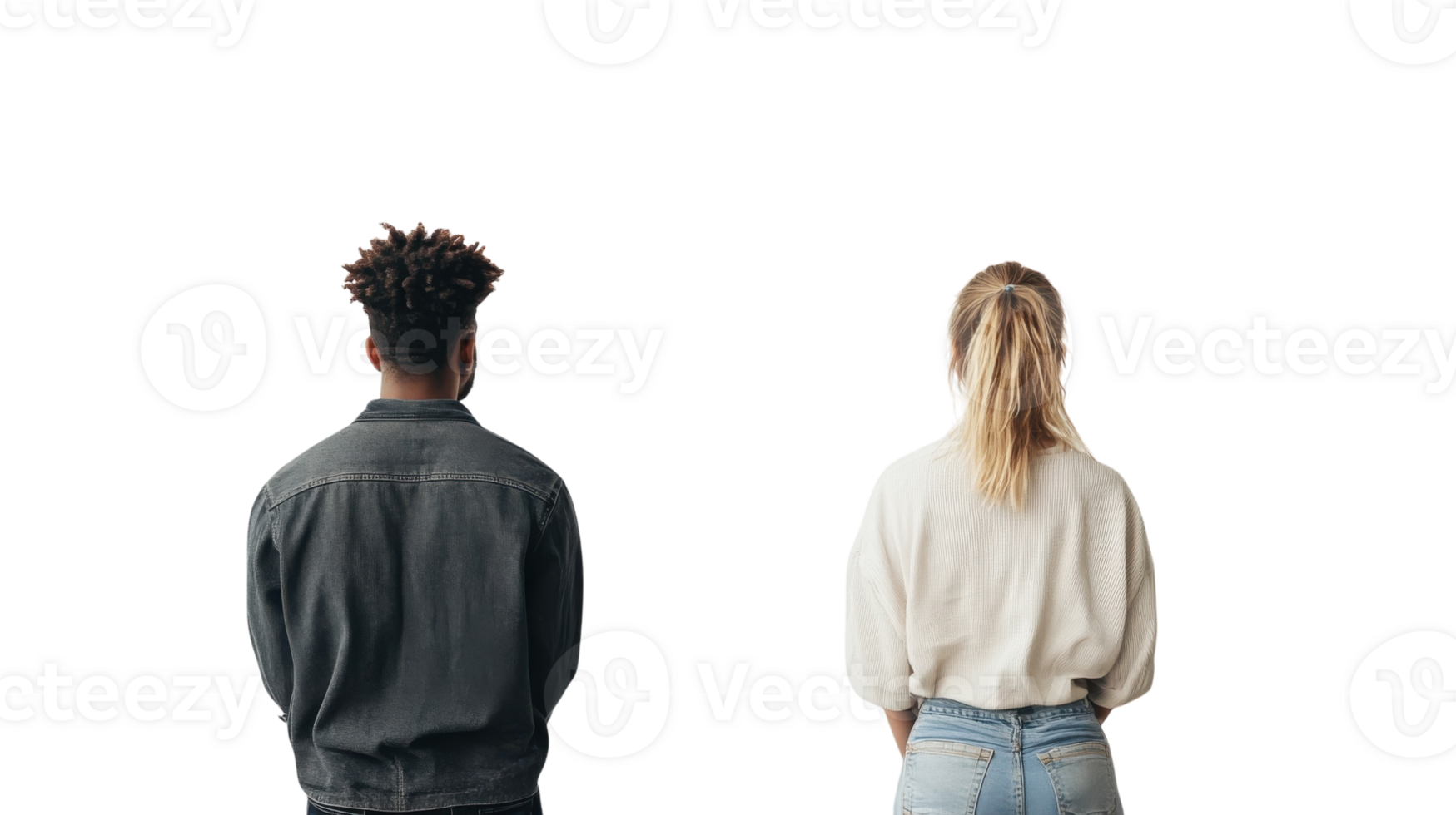 A man and woman standing next to each other png