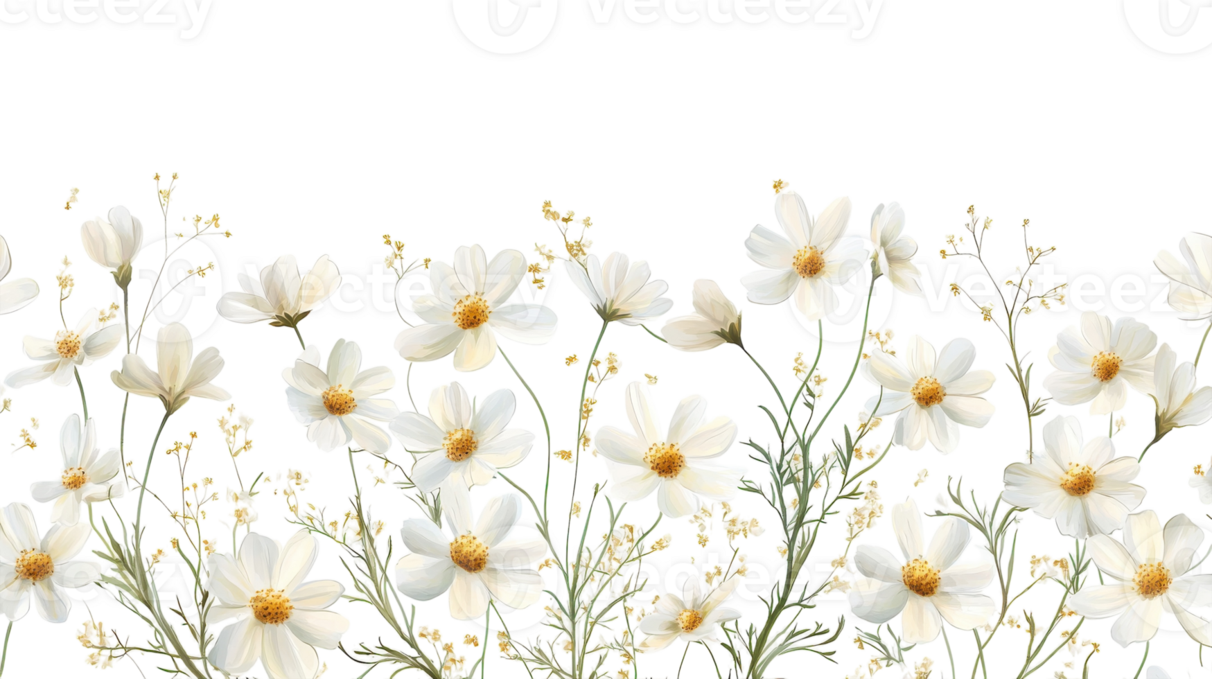 White flowers on a black background png