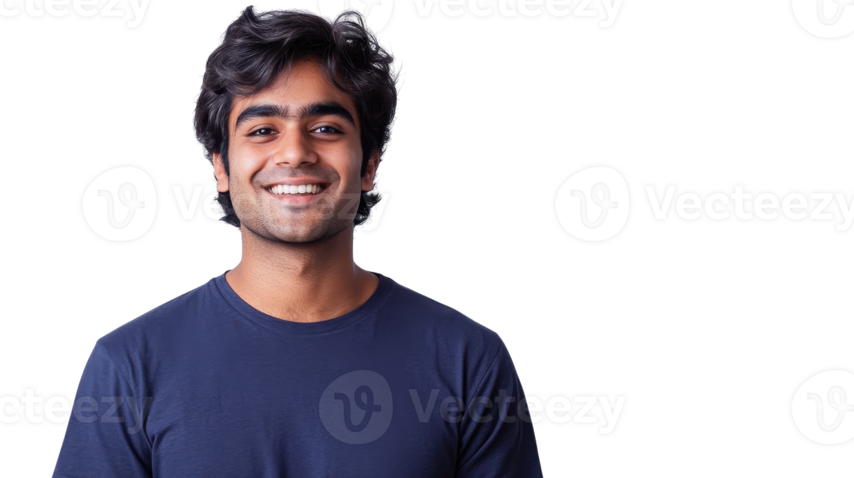 Young man with dark hair smiling confidently against a plain background png