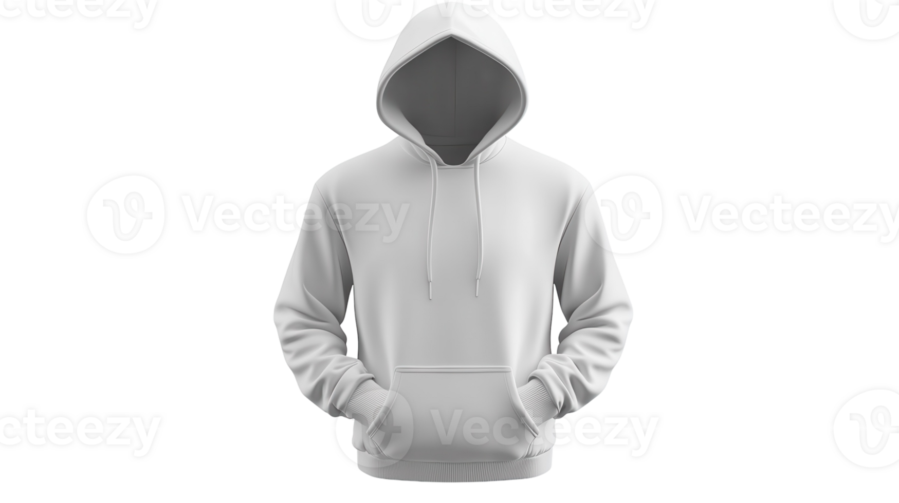 Comfortable white hoodie displayed on a plain background for fashion and apparel promotions png