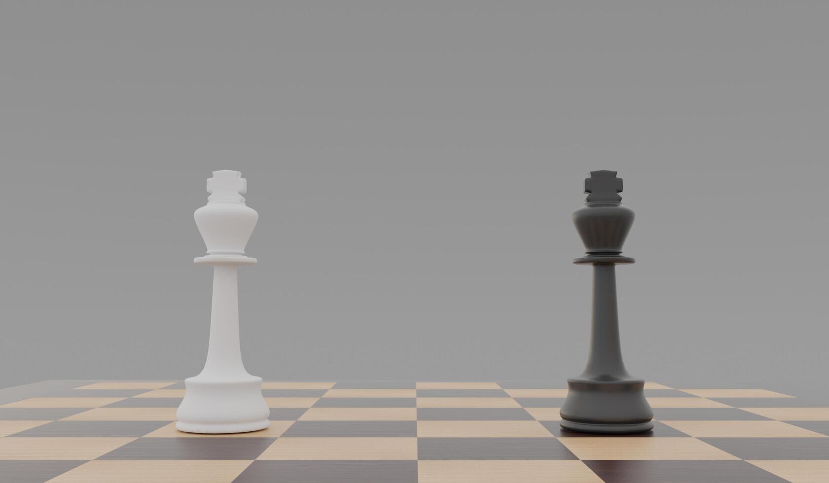 Chess Business Background, Competition 3D Illustration photo