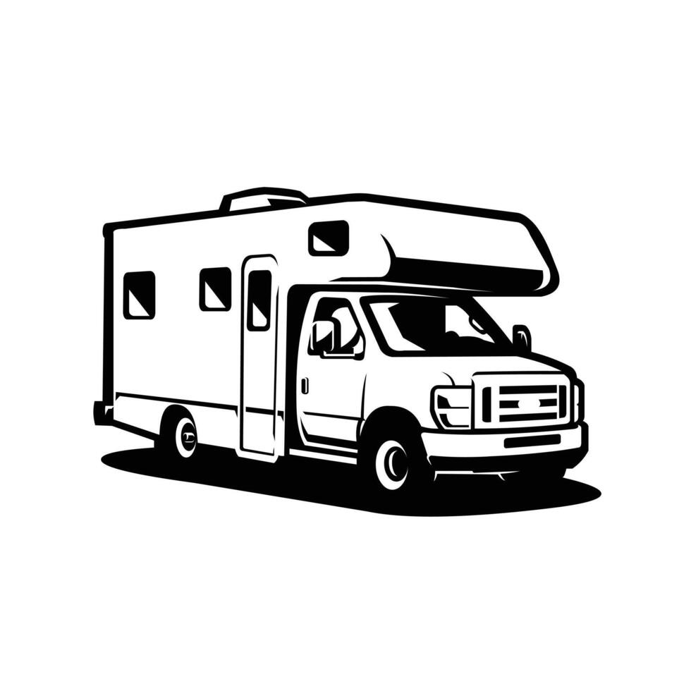 RV Camper Van Motor Home Isolated vector